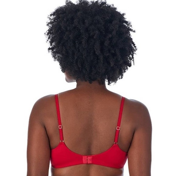 Ly Mystere Lace Allure Unlined Demi Bra Roby Red Women's Size 36B NWT - Picture 2 of 9